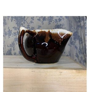 Vintage Pfaltzgraff Gourmet Brown Stoneware Gravy Boat